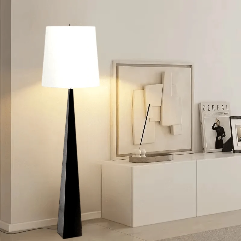 Lampadaire Noir Abat Jour Blanc Salon