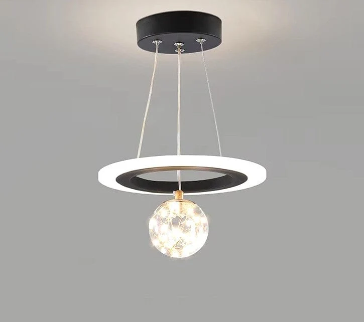 Luminaire noir design LED Chambre