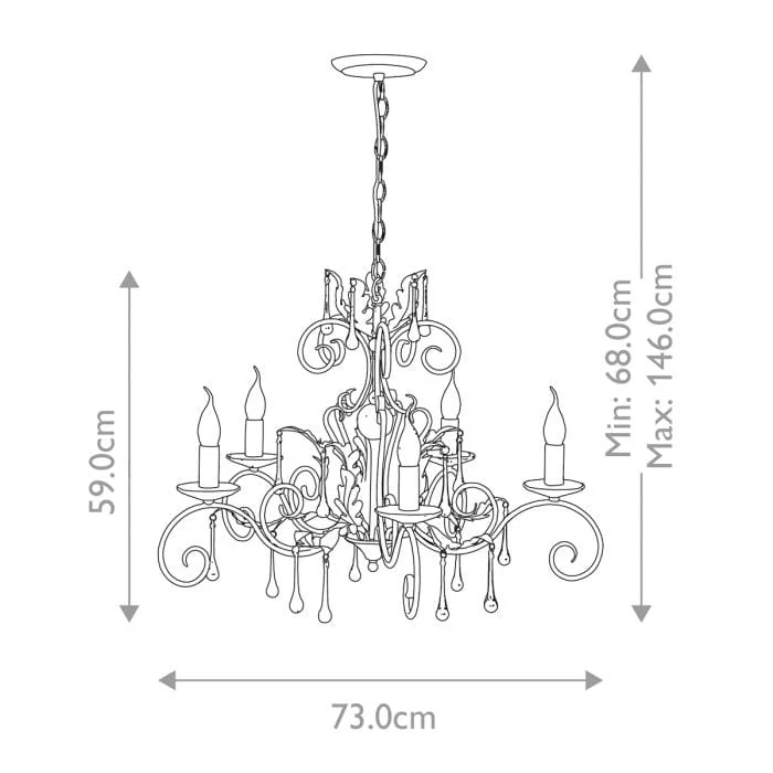 Lustre laiton dore baroque Salon