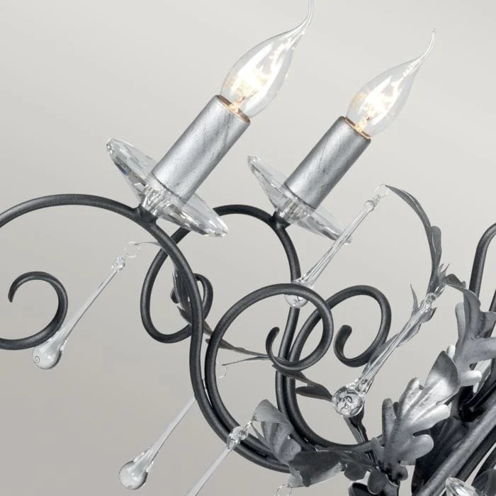 Lustre noir baroque Salon