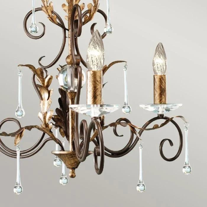 Lustre bronze décoratif d’entree