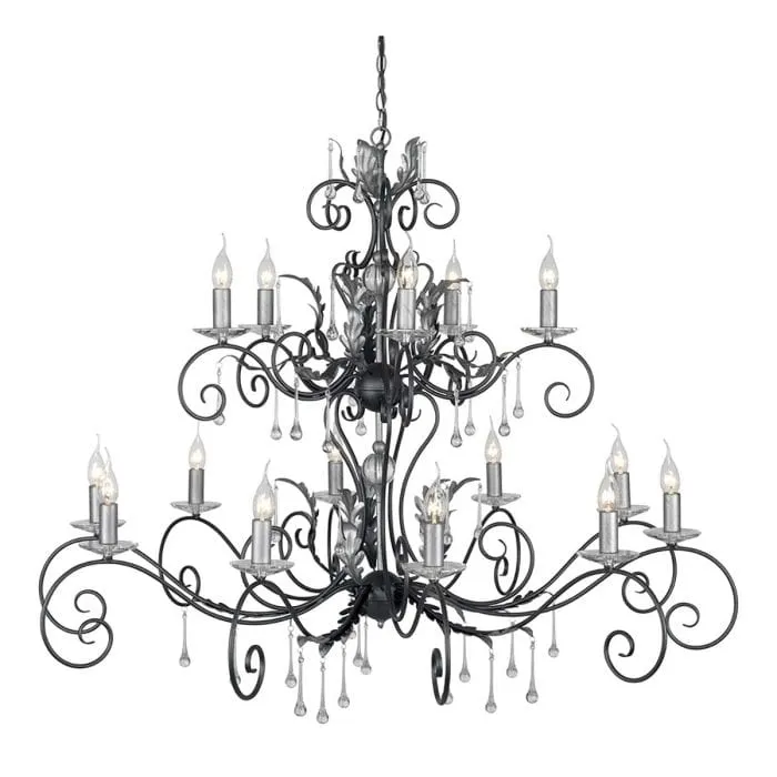 Lustre noir pour grands espaces