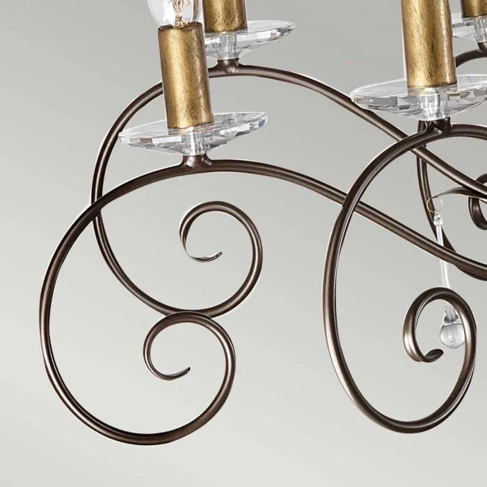 Lustre dore pour grande Salle a Manger