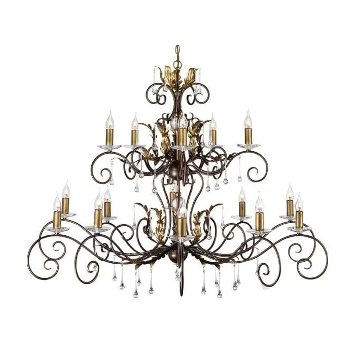 Lustre dore pour grande Salle a Manger