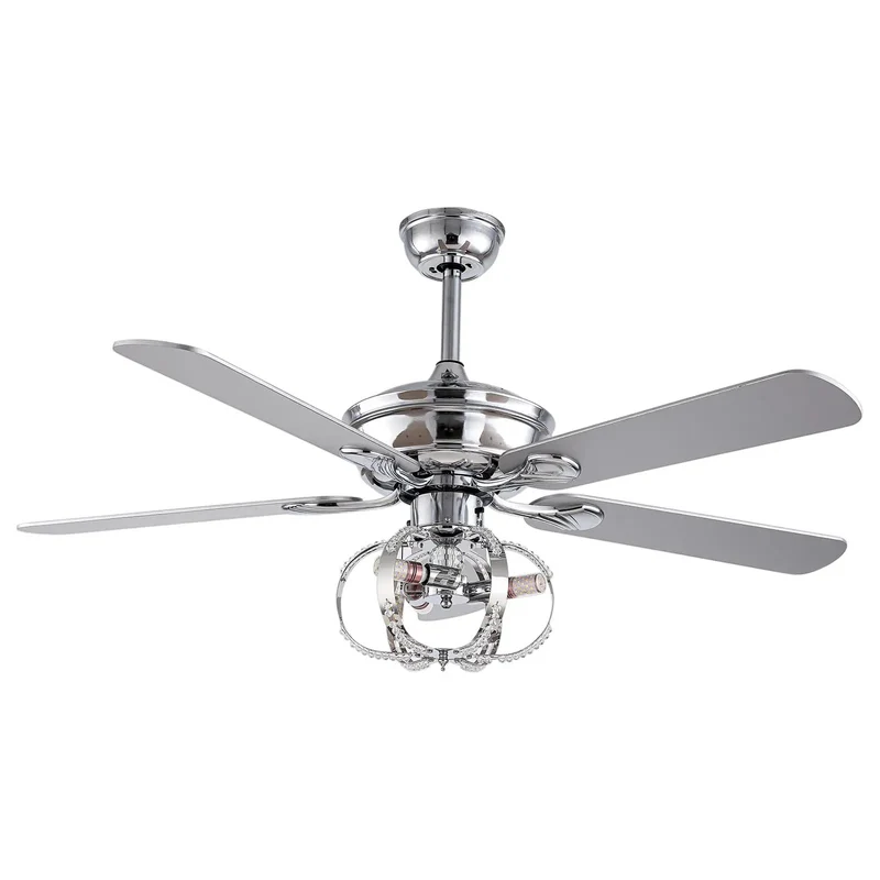 Premium 52 Inch Ceiling Fan And Chandelier Hybrid Featuring Wireless Remote Five Graceful Blades Triple Airflow Levels Keep Your Setup Smooth And Totally Chilled