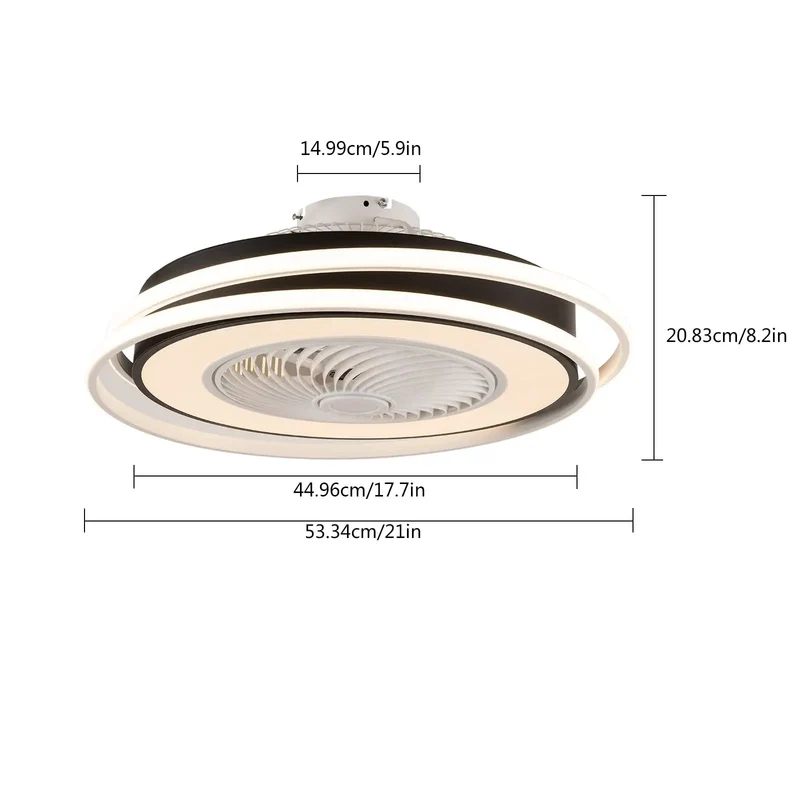 Modern 5 Blade Ceiling Fan With Light Featuring Silent Copper Motor Smooth Cruising Performance Remote Control Trio Lighting Modes For Setting The Perfect Low Key Chill Room Setup