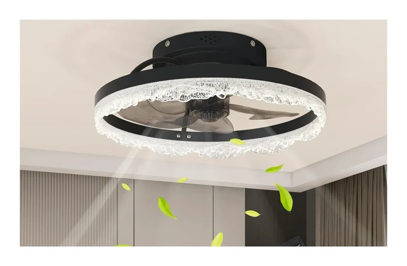 Knockout Sleek Chandelier Ceiling Fan With Killer Led Light And Acrylic Flush Mount Design Offering Dead Silent Smart Operation And Hidden Blades For Super Smooth Airflow Vibes