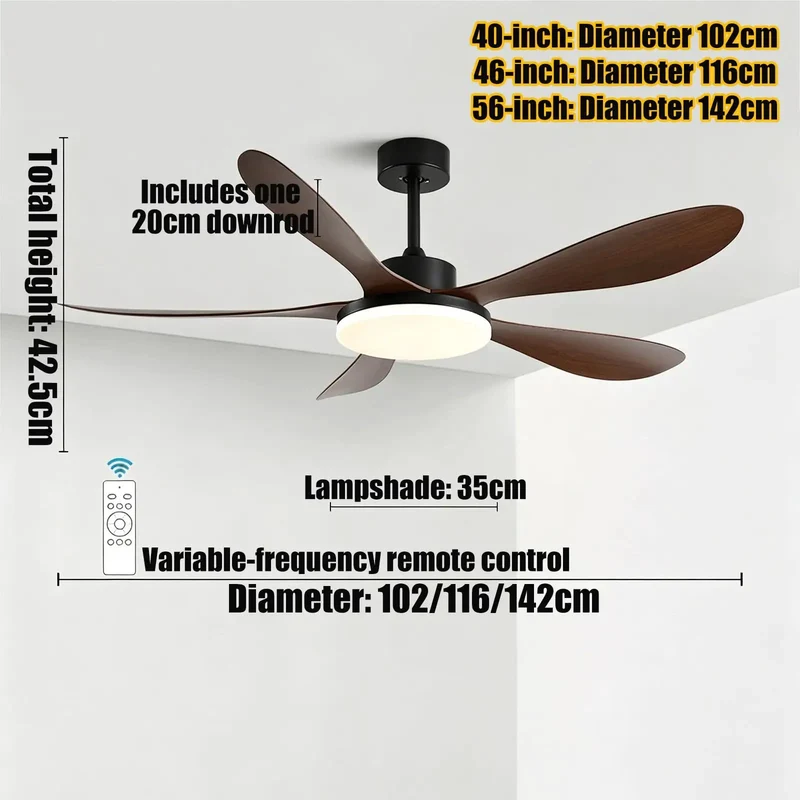 Slick Chinese Antique Vintage Ceiling Fan With Embedded Led Light Five Blade Chandelier Silhouette Dc Inverter Engine Reversible Draft Setting Six Speed Hush Mode Cool Summer Breeze And Cozy Winter Air Distribution Total Room Refresh
