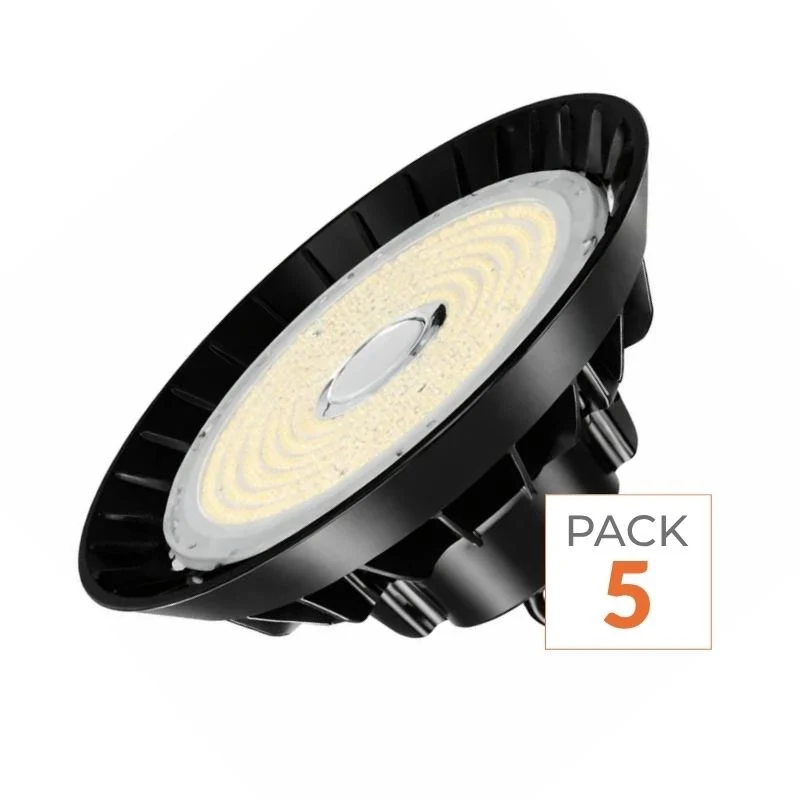 Cloche LED Industrielle 200W 120° NOIR - Pack de 5