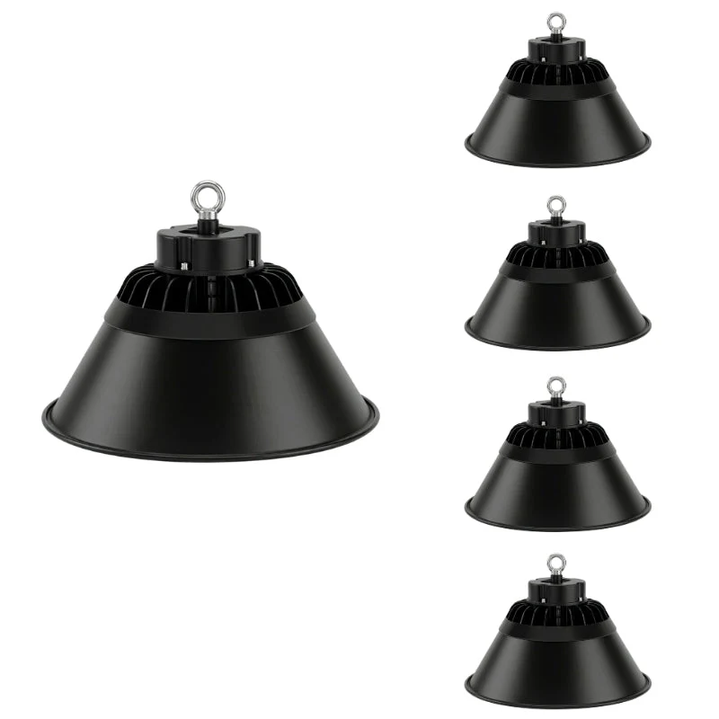 Cloche LED Industrielle 200W 120° NOIR - Pack de 5