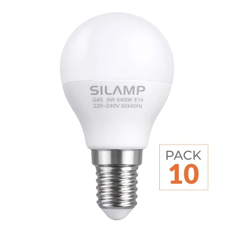 Pack de 10 - Ampoule LED E14 8W 220V G45 300°