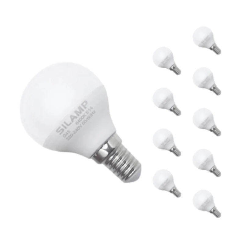 Pack de 10 - Ampoule LED E14 8W 220V G45 300°