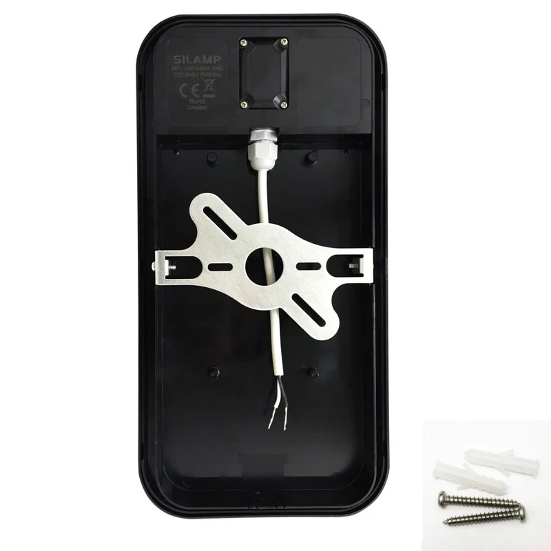 Applique Murale Noire Extérieure LED IP65 20W avec Détecteur de Mouvement