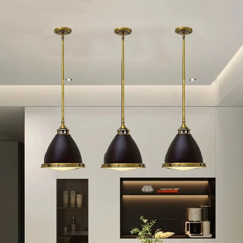 Suspension Noir Dore pour Bar de Cuisine