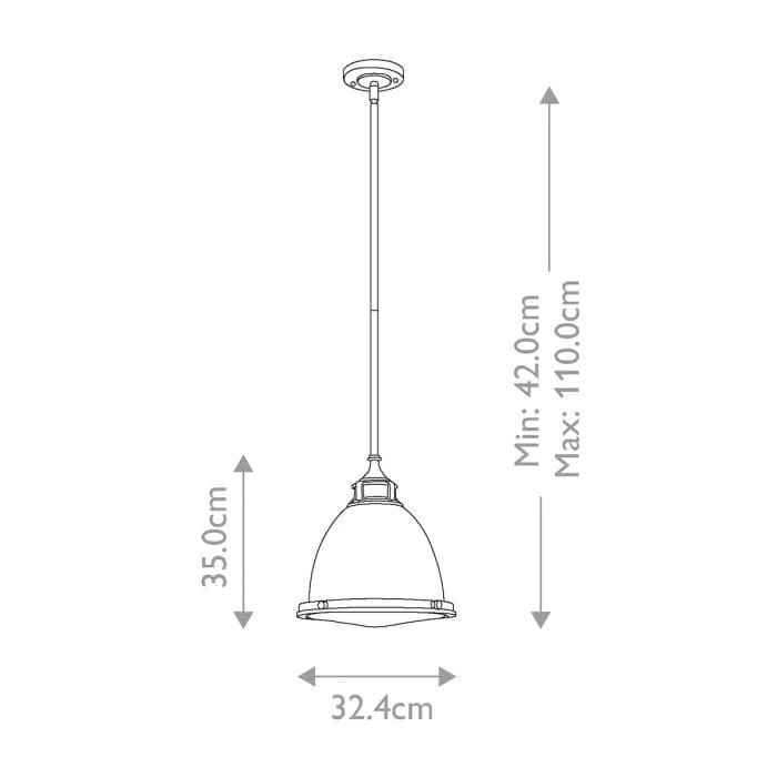 Lampe Suspension Bar Bronze Rétro pour Salon