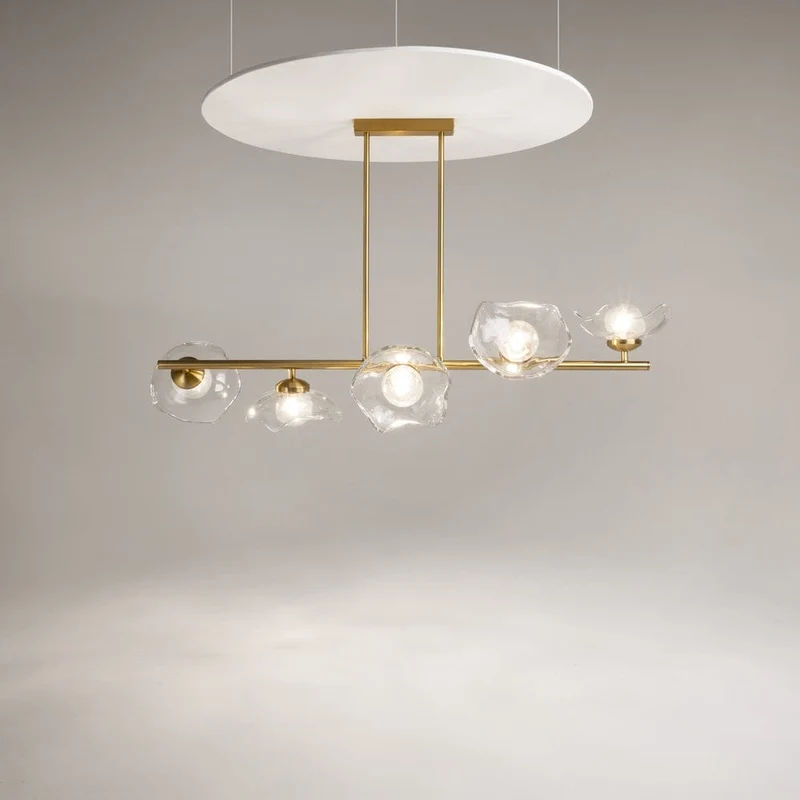Lustre verre et dore