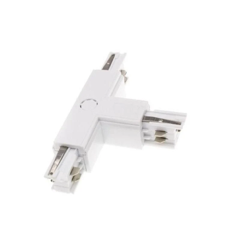 Connecteur LED en T pour Rail Triphasé Blanc