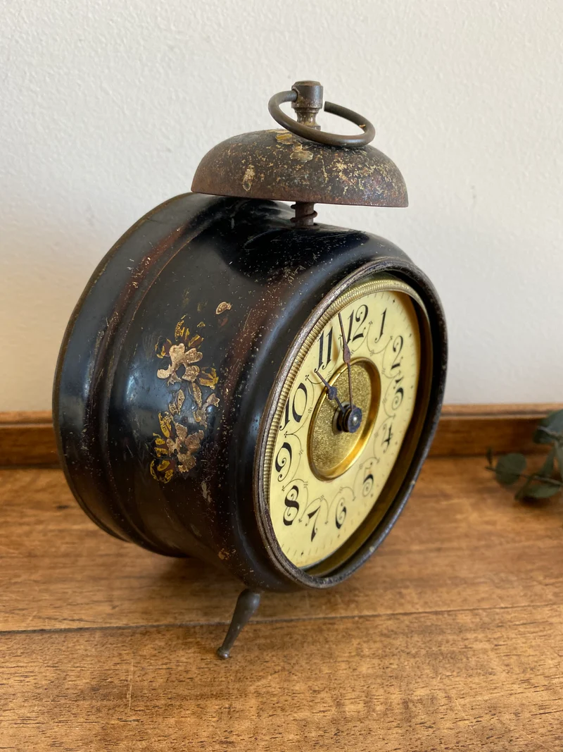 Réveil matin en métal fin XIX