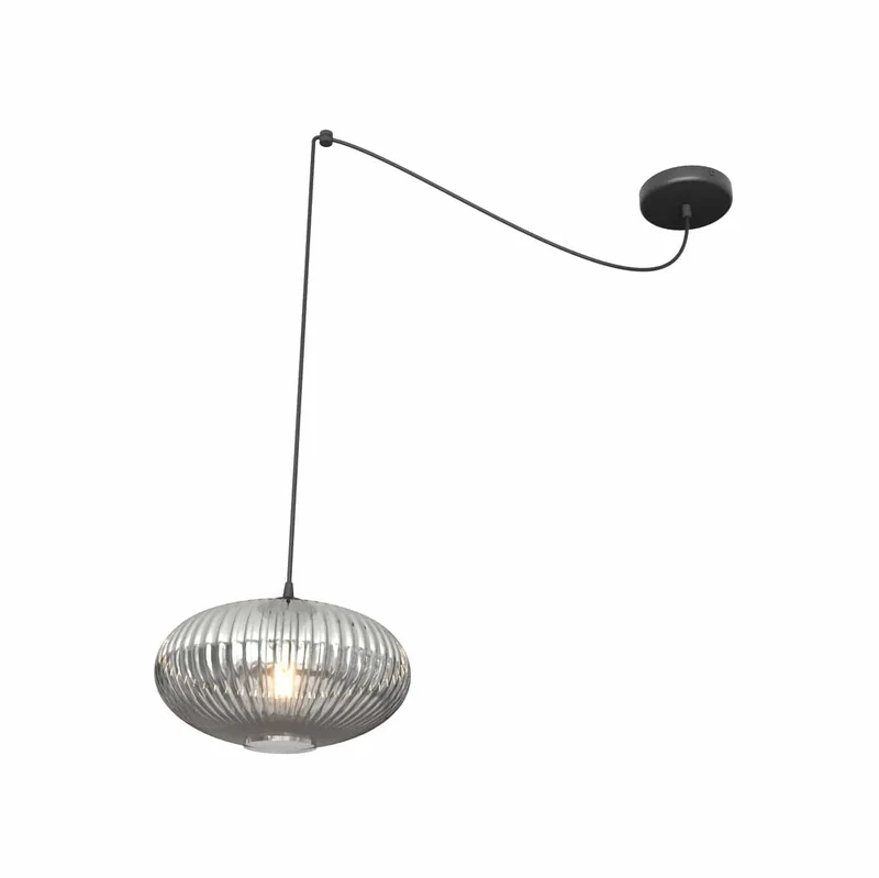 Lampe suspendue en verre noir Salon
