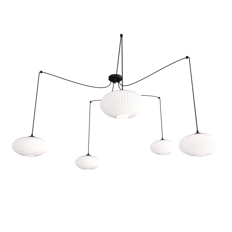 Grand Luminaire qui pend Salon blanc