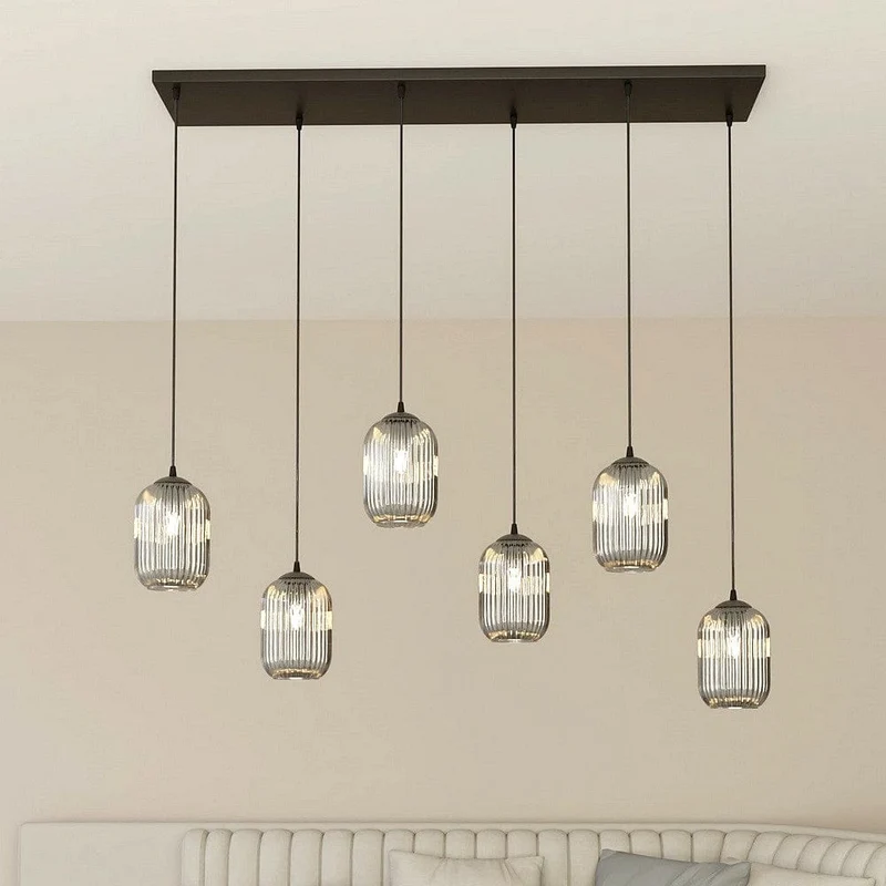 Lustre suspension pour table a manger noir