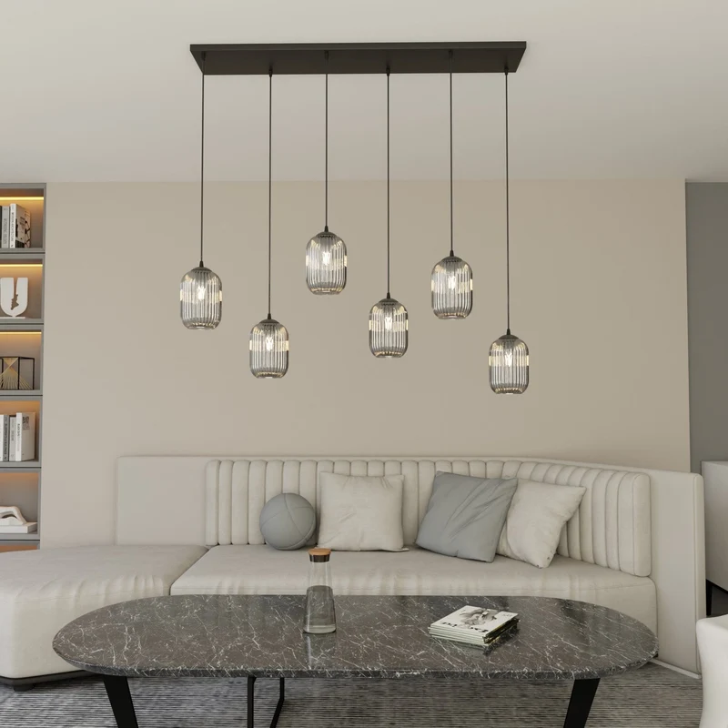 Lustre suspension pour table a manger noir