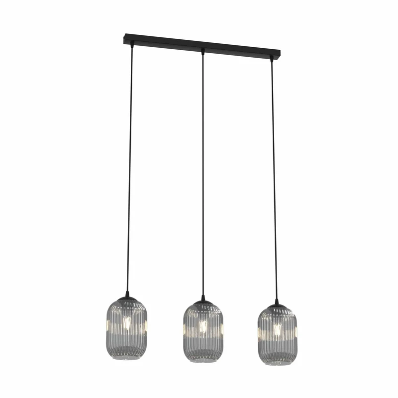 Grande Suspension verre teinté noir Salle a Manger