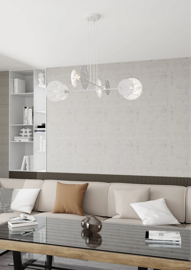 Lustre blanc Salon en métal