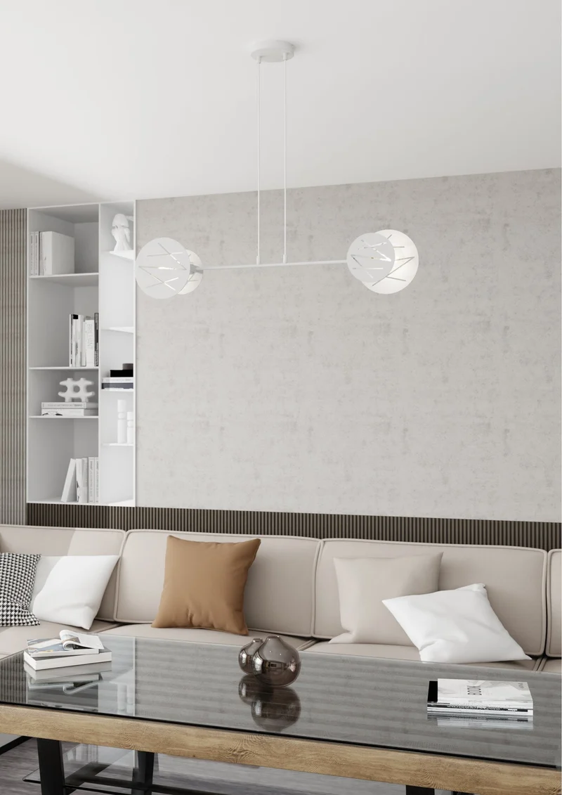 Lustre blanc moderne Salon