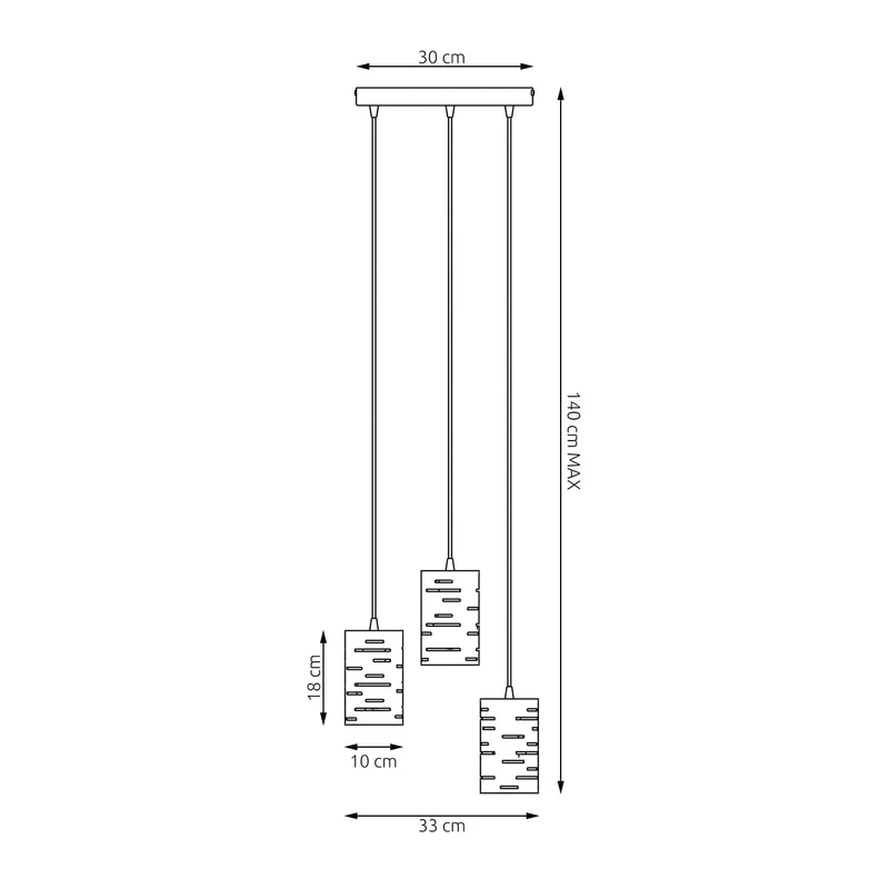 Suspension moderne noire Salon
