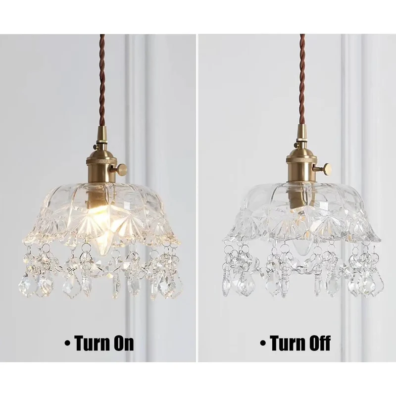 Transform Your Room With This Badass Glass And K9 Crystal Pendant Light Showcasing Top Notch Copper Hardware For Bedroom Dining Room And Porch With Long Adjustable Cord To Make Any Space Look Totally Sick