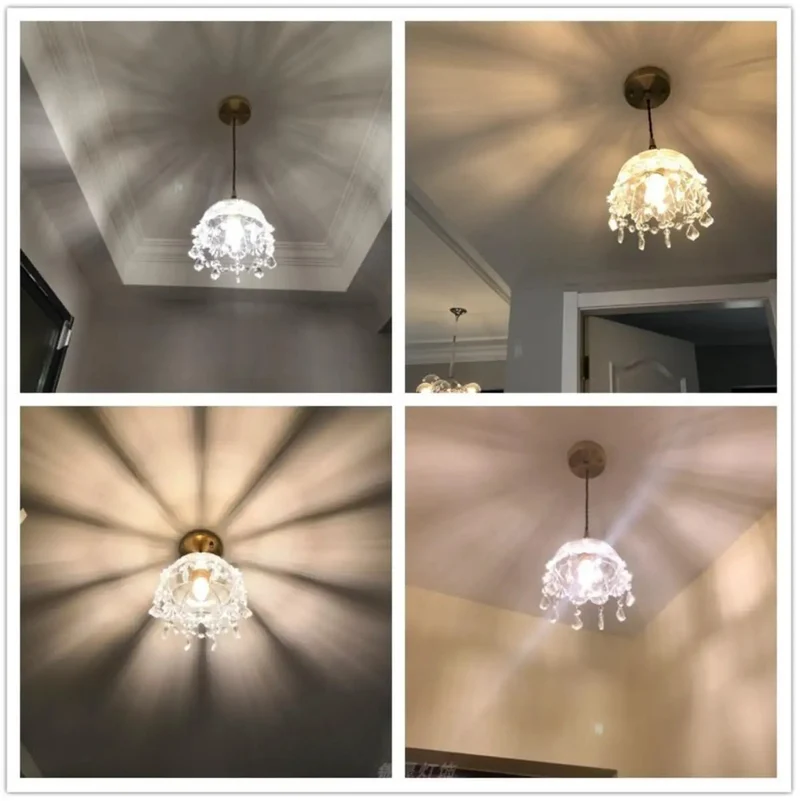 Transform Your Room With This Badass Glass And K9 Crystal Pendant Light Showcasing Top Notch Copper Hardware For Bedroom Dining Room And Porch With Long Adjustable Cord To Make Any Space Look Totally Sick