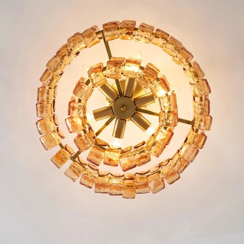 Sleek Modern Ceiling Pendant Light With Polished Steel And Clear Glass Shade For Living Room And Dining Area Led Flush Mount Fixture Delivering Fresh Ambient Vibes That Level Up Your Entire Home Setup