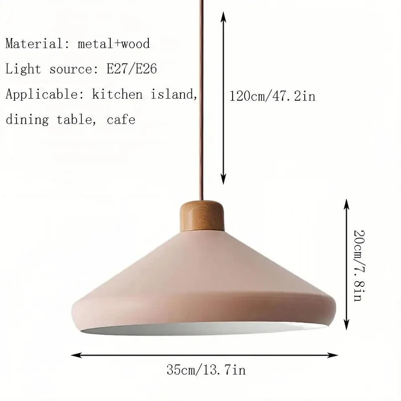 Adjustable Nordic Industrial Pendant Light With Hella Smooth Hammered Metal And Tough Rubber Wood Accents For Kitchen Island Or Dining Room Setups E26 Ceiling Fixture Zero Stress Hang In Matte White