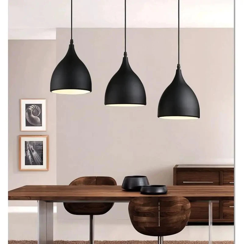Dark Antique Farmhouse Pendant Light With Single Hanging Shade For Rustic Dining Room And Cozy Living Spaces Matte Black Metal Ceiling Lamp With Adjustable Drop Chain