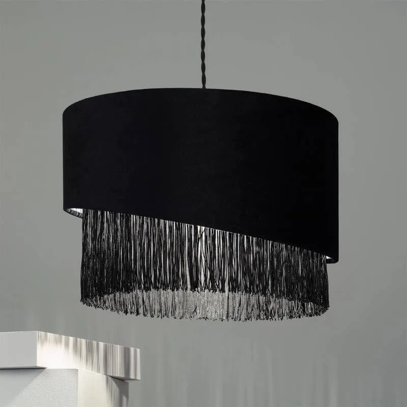 Suspension noir en velours Chambre