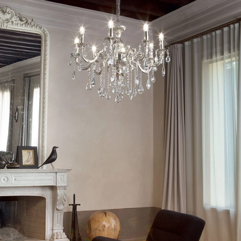 Lustre vintage Salle Manger cristal