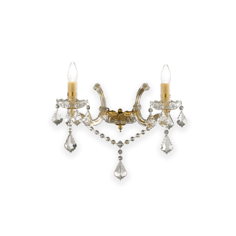 Applique murale chandelier doré baroque