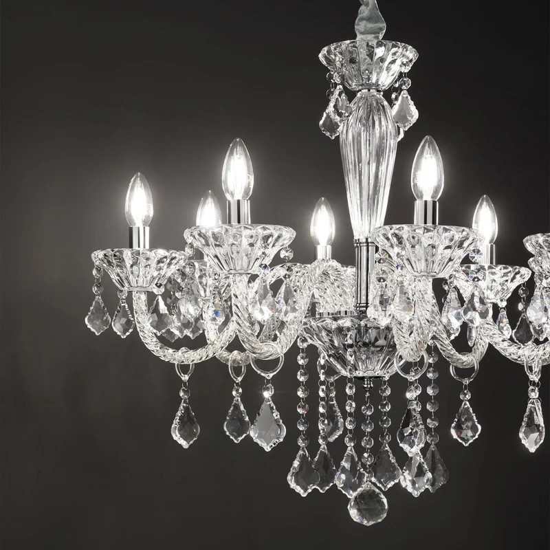 Lustre luxe cristal chic pour salle a manger