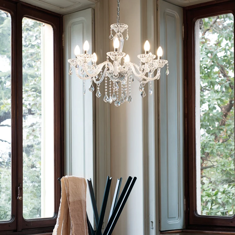 Lustre luxe cristal chic pour salle a manger
