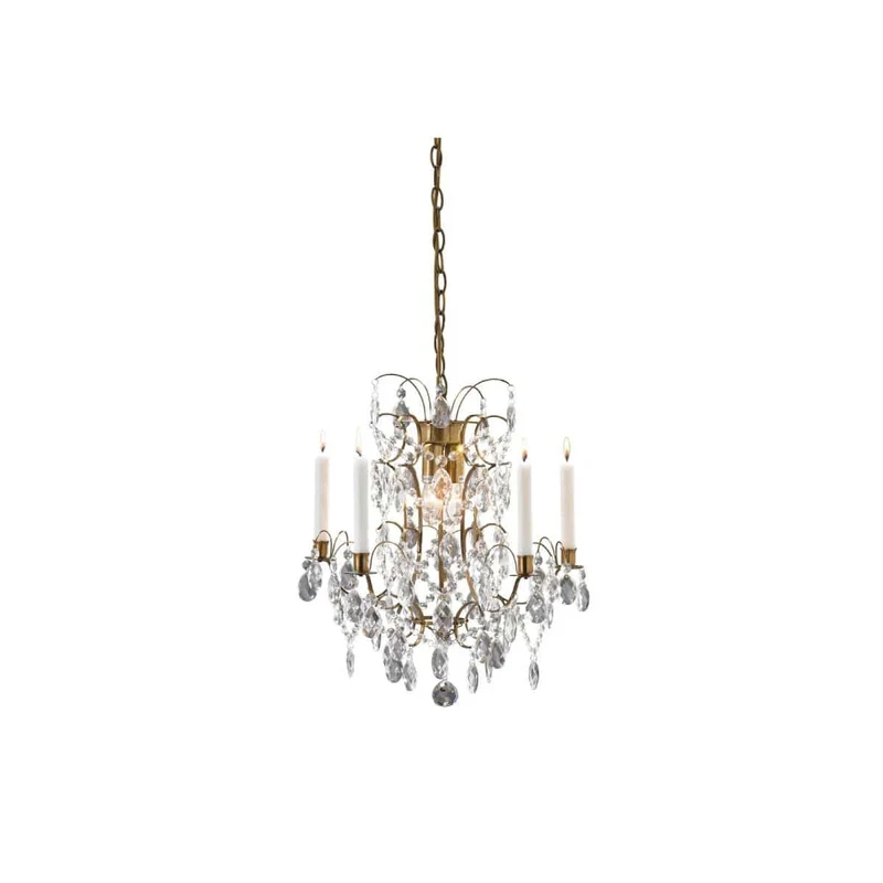 Lustre chandelier doré bronze d’entrée