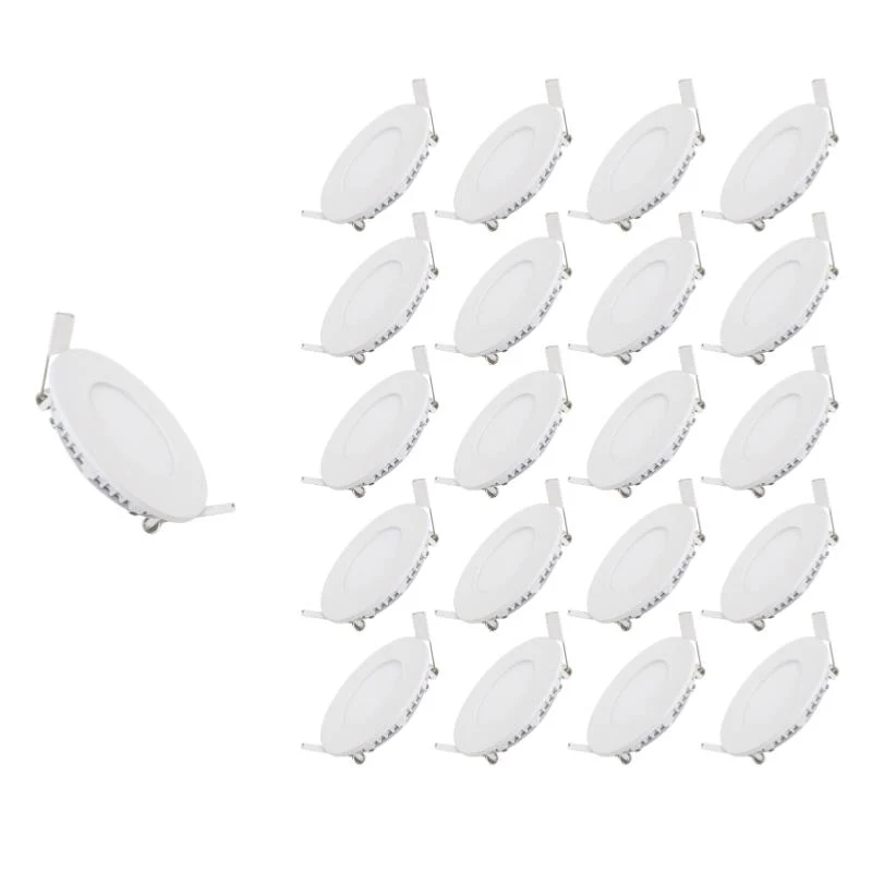 Spot LED Encastrable Rond BLANC 12W - Pack de 20