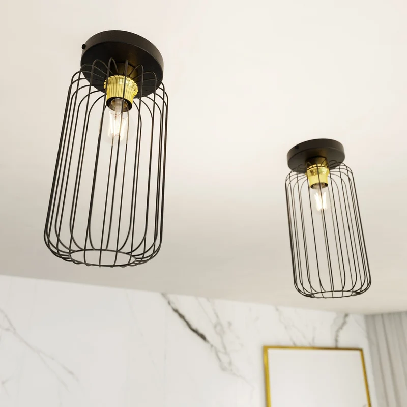 Plafonnier pour Salon Industriel noir