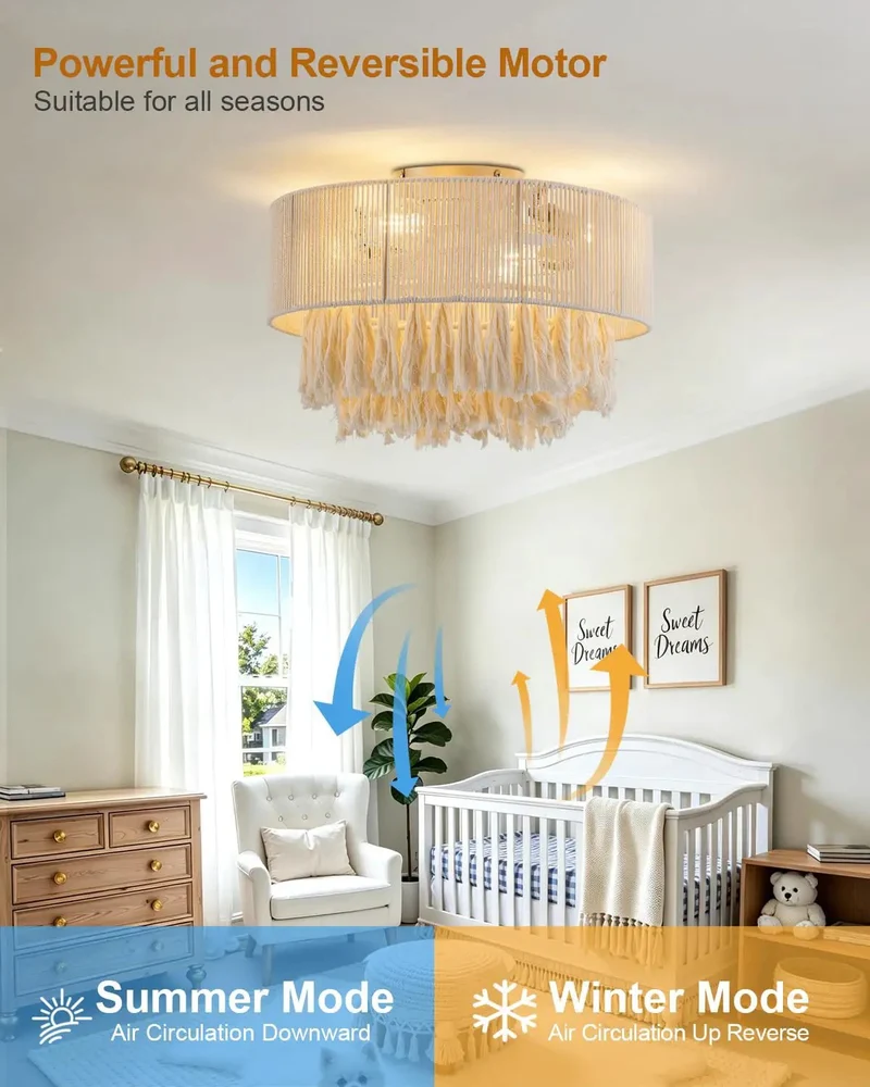 Premium Gold Ceiling Fan With Integrated LED Light And Ultra Quiet Motor For Living Rooms And Bedrooms Adds Serious Drip To Any Space While Slinging Chill Breeze All Day Long