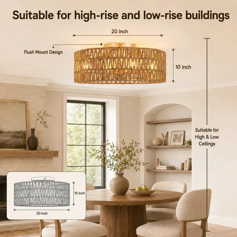 Boho Caged Ceiling Fan Rgb Led Lights Bedroom Living Room Adjustable Speed Dimmable Ambient Glow Vibe Check Decorative Home Fixtures Yellow Twines Kickin Airflow