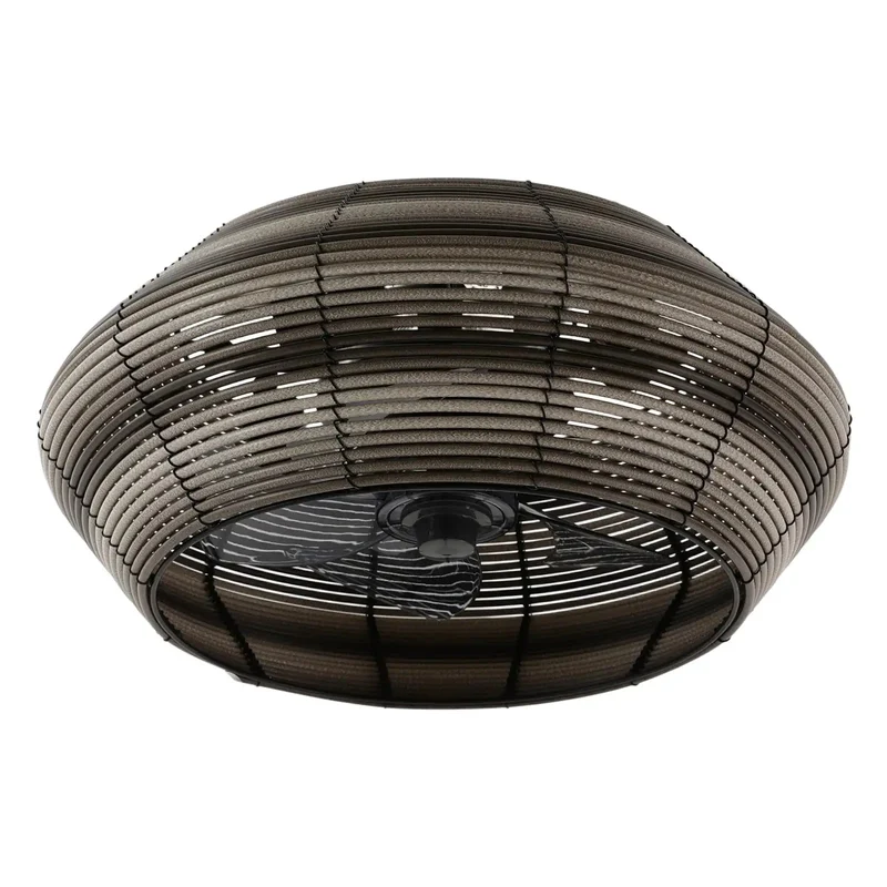 19 Inch Boho Caged Ceiling Fan Packed With Sleek Hidden Blades And Sturdy Iron Build Featuring Led Light Kit 6 Speed Remote For Zero Sweat Flush Mount Breezes