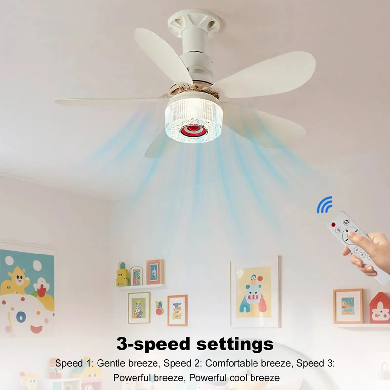 3 In 1 LED Smart Ceiling Fan Light With 40W White Finish Built In Bluetooth Speaker Remote And RGB Music Sync For Kickback Vibes And Smooth Airflow Indoors