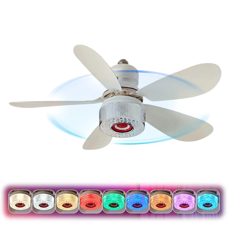 3 In 1 LED Smart Ceiling Fan Light With 40W White Finish Built In Bluetooth Speaker Remote And RGB Music Sync For Kickback Vibes And Smooth Airflow Indoors