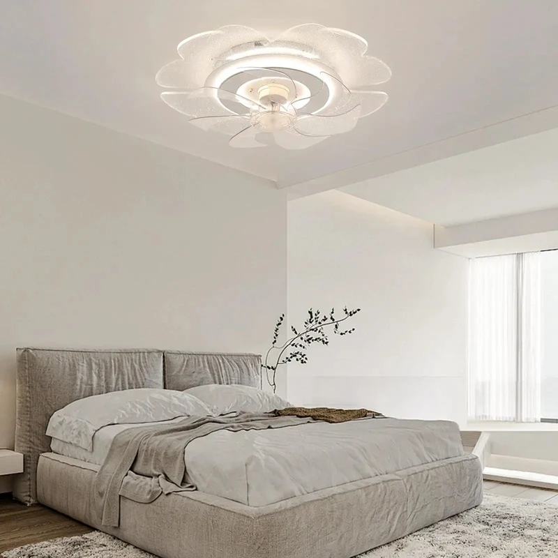 Flush Mount Ceiling Fan With Integrated Led Light And Smart App Control For Relaxed Rooms Featuring Super Smooth Whisper Quiet Drafts Plus Zero Hassle Handheld Remote Adjustments