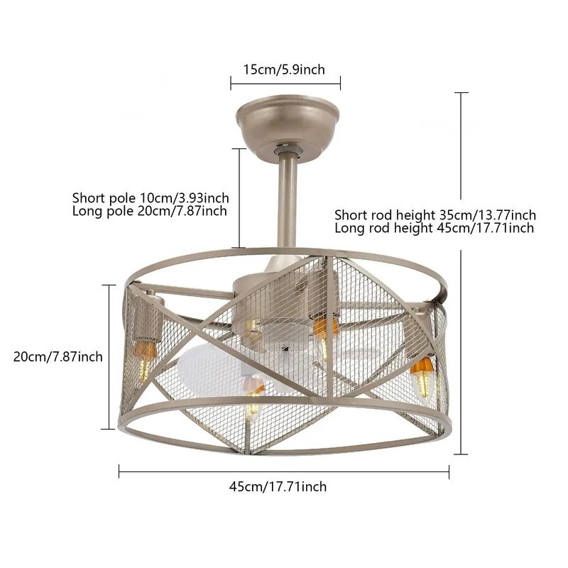 Slick Three Blade Ceiling Fan With Light Chill Quiet Modern Ceiling Mount For Bedroom Durable Iron Abs Frame Adjustable Rods Easy Hookup Snappy Airflow Sharp Home Lighting